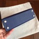 Hermes Sapphire Epsom Kelly Mini II Handmade Bag