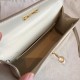 Hermes White Epsom Kelly Mini II Handmade Bag