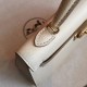 Hermes White Epsom Kelly Mini II Handmade Bag