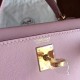 Hermes Rose Dragee Swift Kelly Mini II Handmade Bag