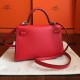 Hermes Red Swift Kelly Mini II Handmade Bag