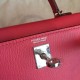 Hermes Rose Lipstick Chevre Kelly Mini II Handmade Bag