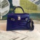 Hermes Blue Alligator Kelly Mini II Handmade Bag