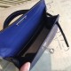 Hermes Blue Alligator Kelly Mini II Handmade Bag