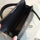 Hermes Black Alligator Kelly Mini II Handmade Bag