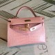 Hermes Nude Alligator Kelly Mini II Handmade Bag