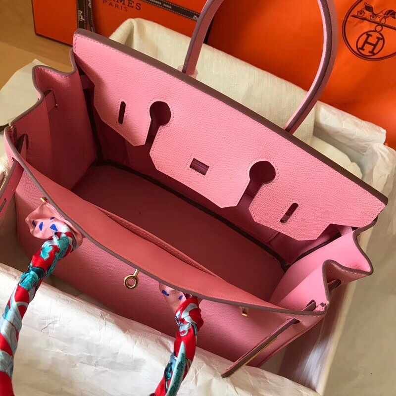 Hermes Pink Birkin 30cm Epsom Handmade Bag