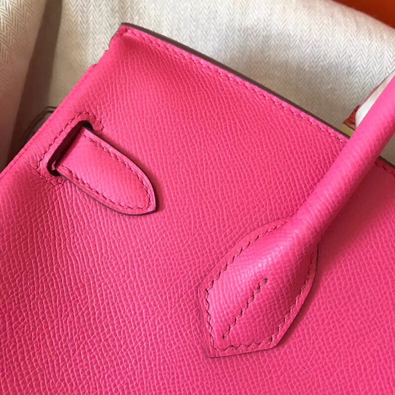 Hermes Rose Lipstick Birkin 30cm Epsom Handmade Bag