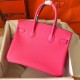 Hermes Rose Lipstick Birkin 30cm Epsom Handmade Bag