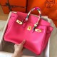 Hermes Rose Lipstick Birkin 30cm Epsom Handmade Bag