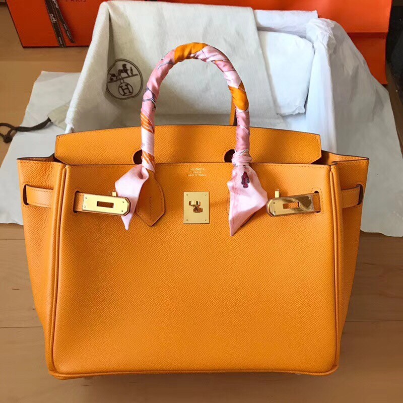 Hermes Yellow Birkin 30cm Epsom Handmade Bag