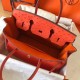 Hermes Orange Birkin 30cm Ostrich Handmade Bag