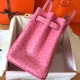 Hermes Pink Birkin 30cm Ostrich Handmade Bag