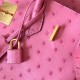 Hermes Pink Birkin 30cm Ostrich Handmade Bag