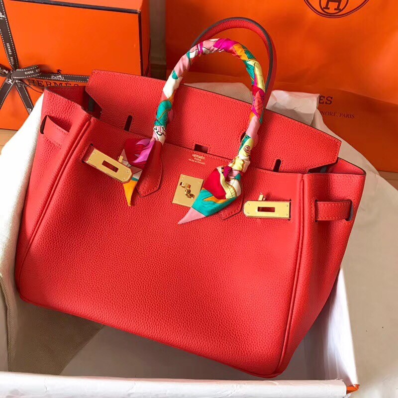 Hermes Rose Extreme Birkin 30cm Clemence Handmade Bag