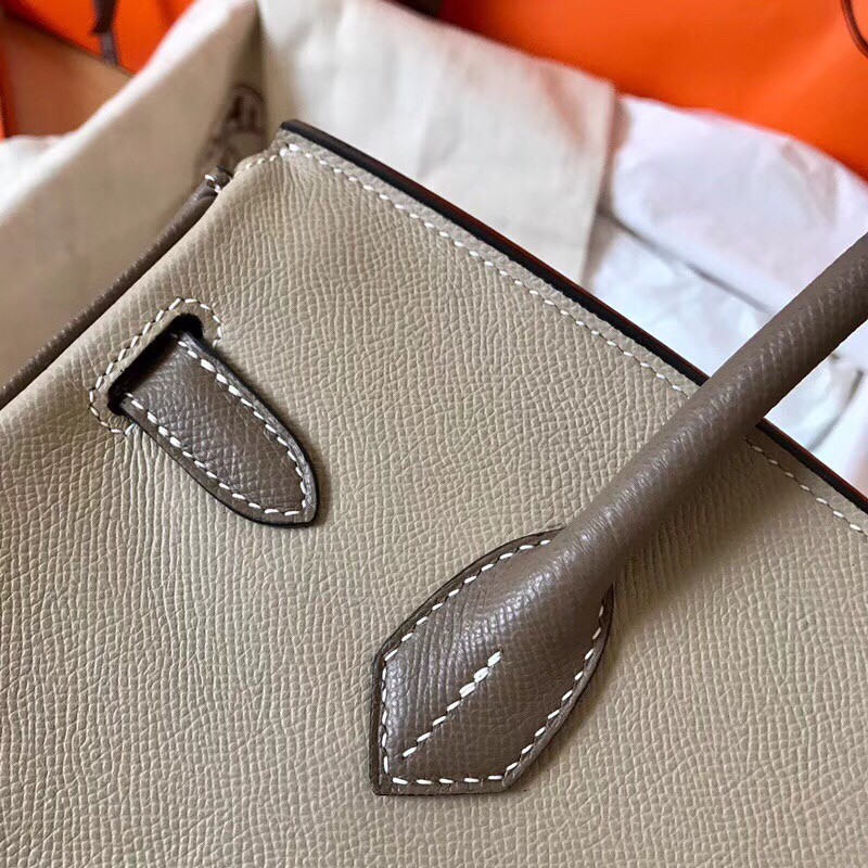 Hermes Bicolor Epsom Birkin 30cm Handmade Grey Bag