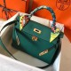 Hermes Malachite Clemence Kelly 28cm Handmade Bag