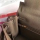 Hermes Taupe Clemence Kelly 28cm Handmade Bag