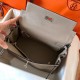 Hermes Tourterelle Clemence Kelly 28cm Handmade Bag