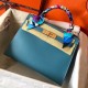 Hermes Blue Jean Epsom Kelly 28cm Handmade Bag