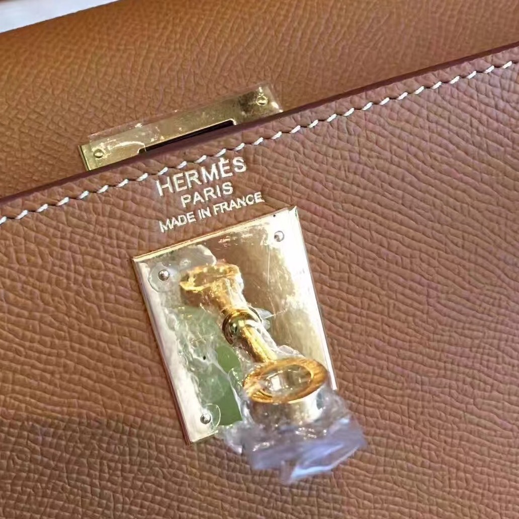 Hermes Gold Epsom Kelly 28cm Handmade Bag