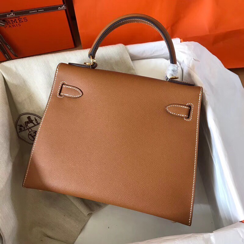 Hermes Gold Epsom Kelly 28cm Handmade Bag