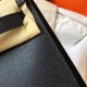 Hermes Black Epsom Kelly 28cm Handmade Bag