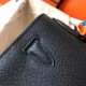 Hermes Black Epsom Kelly 28cm Handmade Bag