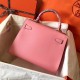 Hermes Rose Confetti Epsom Kelly 28cm Handmade Bag