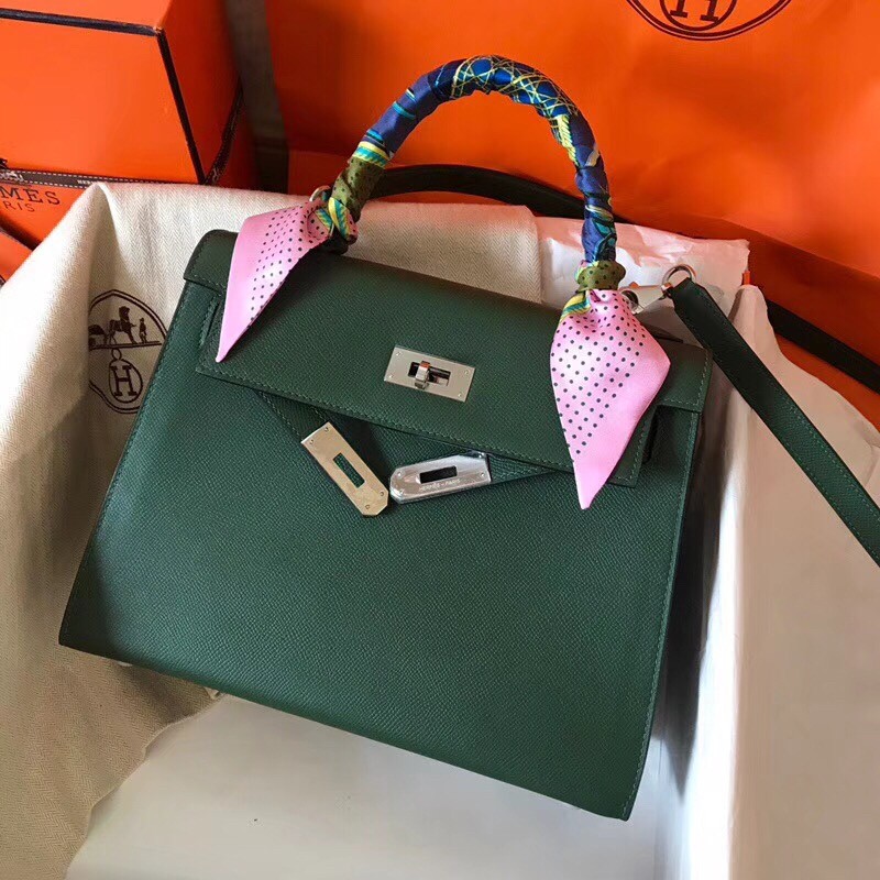 Hermes Vert Anglais Epsom Kelly 28cm Handmade Bag