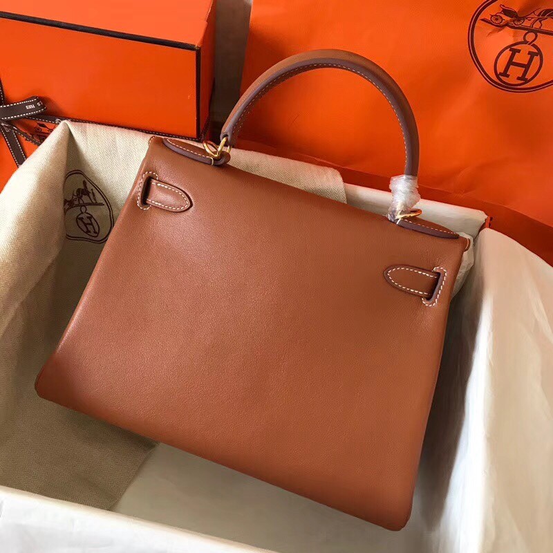 Hermes Gold Swift Kelly 28cm Handmade Bag