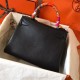 Hermes Black Swift Kelly 28cm Handmade Bag