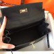 Hermes Black Swift Kelly 28cm Handmade Bag