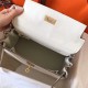 Hermes White Swift Kelly 28cm Handmade Bag