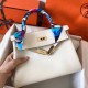 Hermes White Swift Kelly 28cm Handmade Bag