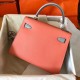 Hermes Bicolor Epsom Kelly 28cm Rose Lipstick Handmade Bag