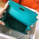 Hermes Bicolor Epsom Kelly 28cm Malachite Handmade Bag