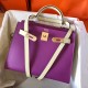 Hermes Bicolor Epsom Kelly 28cm Purple Handmade Bag