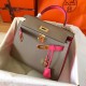 Hermes Bicolor Epsom Kelly 28cm Taupe Handmade Bag