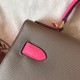 Hermes Bicolor Epsom Kelly 28cm Taupe Handmade Bag