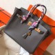 Hermes Ardoise Birkin 35cm Clemence Handmade Bag