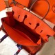 Hermes Orange Birkin 35cm Clemence Handmade Bag