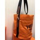 Hermes Grooming Bucket Bag In Orange Canvas