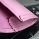 Hermes Jige Elan 29 Clutch In Pink Crocodile Leather