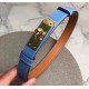 Hermes Kelly Belt In Blue Epsom Leather