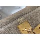 Hermes Grey Clemence Kelly 32cm Retourne Bag