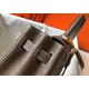 Hermes Taupe Clemence Kelly 32cm Retourne Bag