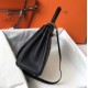 Hermes Black Clemence Kelly 32cm Retourne Bag