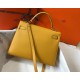 Hermes Yellow Epsom Kelly 32cm Sellier Bag