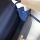 Hermes Blue Agate Epsom Kelly 32cm Sellier Bag